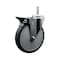Service Caster 6 Inch Thermoplastic  Rubber Wheel Swivel 58 Inch Threaded Stem Caster with Brake SCC SCC-TS20S614-TPRB-PLB-58212 - alternate 1